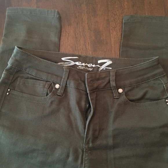 Seven7 Olive High Rise Pants - Picture 2 of 6